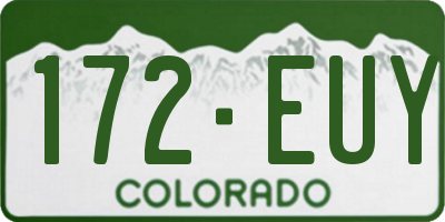 CO license plate 172EUY