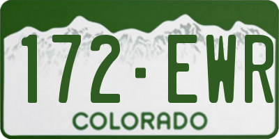 CO license plate 172EWR