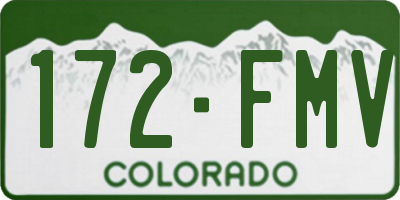CO license plate 172FMV