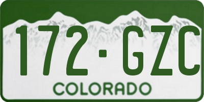 CO license plate 172GZC