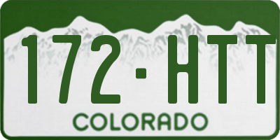 CO license plate 172HTT