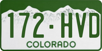 CO license plate 172HVD