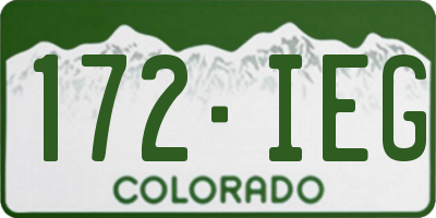 CO license plate 172IEG