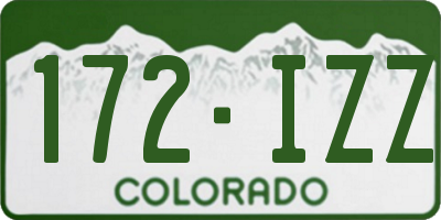 CO license plate 172IZZ