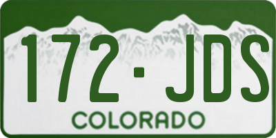 CO license plate 172JDS