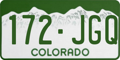CO license plate 172JGQ