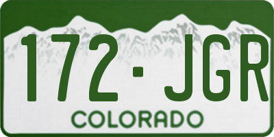 CO license plate 172JGR