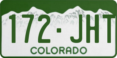 CO license plate 172JHT