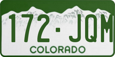CO license plate 172JQM