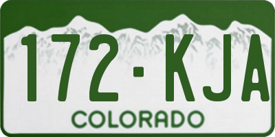 CO license plate 172KJA