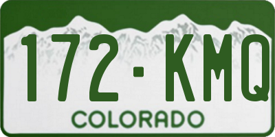 CO license plate 172KMQ