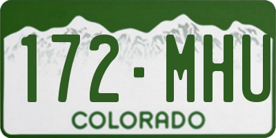 CO license plate 172MHU