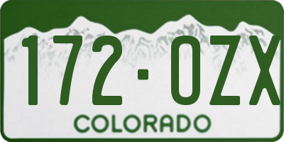 CO license plate 172OZX