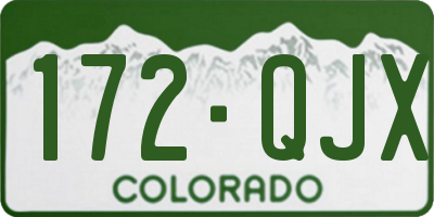 CO license plate 172QJX