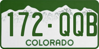 CO license plate 172QQB