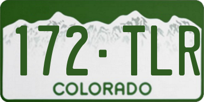 CO license plate 172TLR