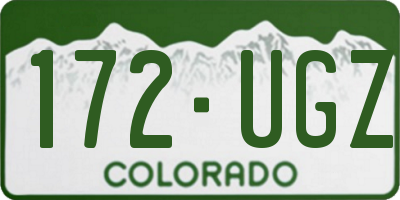 CO license plate 172UGZ