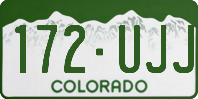 CO license plate 172UJJ