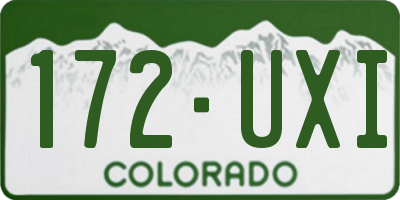CO license plate 172UXI
