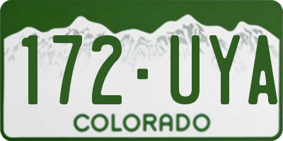 CO license plate 172UYA