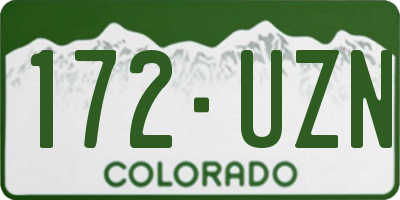 CO license plate 172UZN
