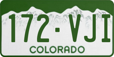 CO license plate 172VJI