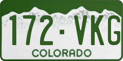 CO license plate 172VKG