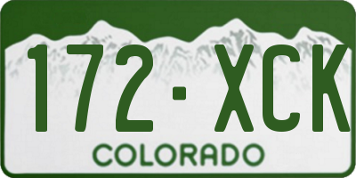 CO license plate 172XCK