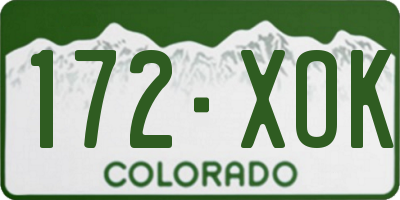 CO license plate 172XOK