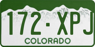 CO license plate 172XPJ