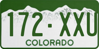 CO license plate 172XXU