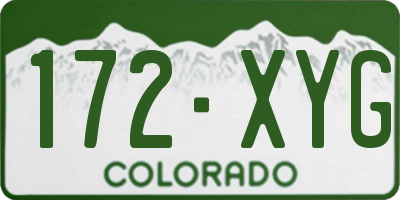 CO license plate 172XYG