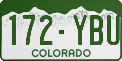 CO license plate 172YBU
