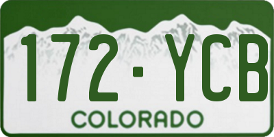 CO license plate 172YCB