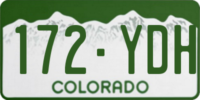 CO license plate 172YDH