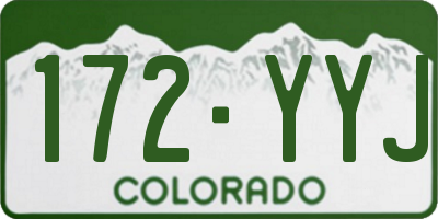 CO license plate 172YYJ