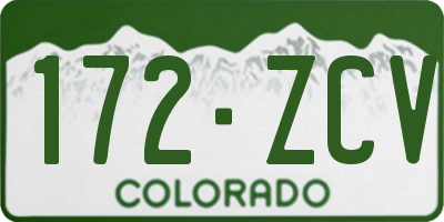 CO license plate 172ZCV