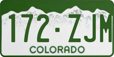 CO license plate 172ZJM