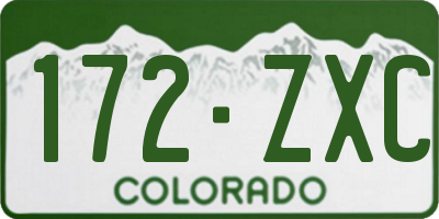 CO license plate 172ZXC