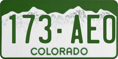 CO license plate 173AEO
