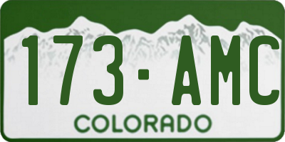 CO license plate 173AMC