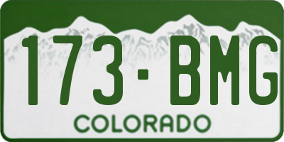 CO license plate 173BMG