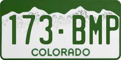 CO license plate 173BMP