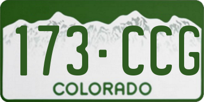 CO license plate 173CCG