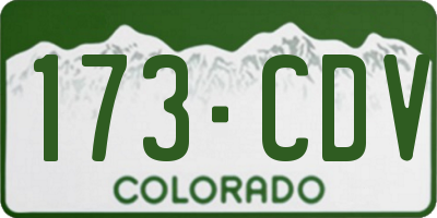CO license plate 173CDV