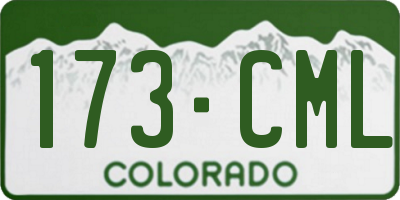 CO license plate 173CML