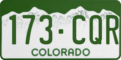 CO license plate 173CQR