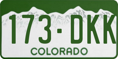 CO license plate 173DKK