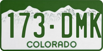 CO license plate 173DMK