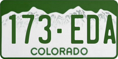 CO license plate 173EDA